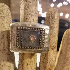 Artisan Silver and Pink Ring
